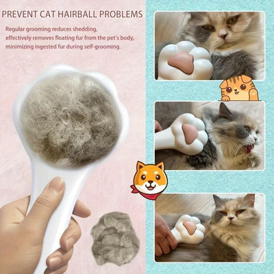 Magic Pet Comb | Paw-Shaped Cat & Dog Grooming Brush, One-Click Hair Release