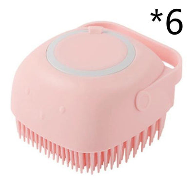 Silicone Dog Bath Massage Brush | Pet Cat Grooming & Shampoo Tool