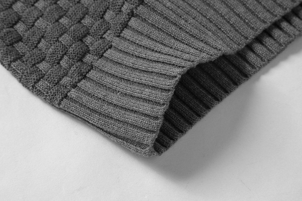 Long Sleeve Solid Knitted Hoodie Pullover Sweater Mens Hooded Sweatshirt