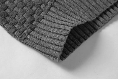 Long Sleeve Solid Knitted Hoodie Pullover Sweater Mens Hooded Sweatshirt