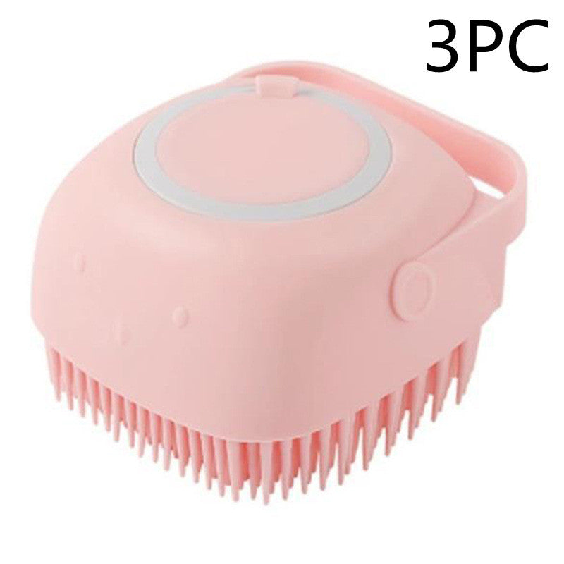 Silicone Dog Bath Massage Brush | Pet Cat Grooming & Shampoo Tool