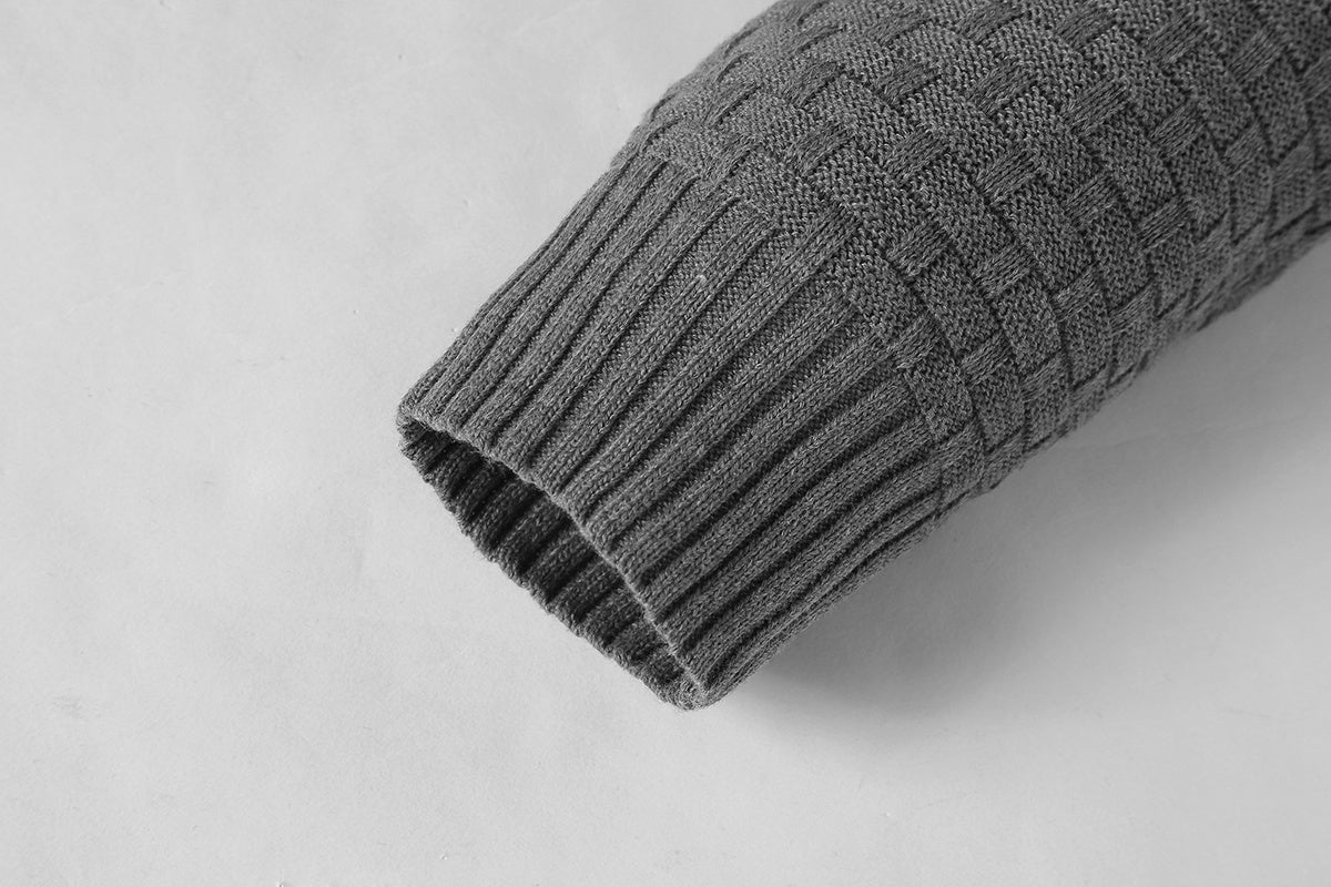Long Sleeve Solid Knitted Hoodie Pullover Sweater Mens Hooded Sweatshirt