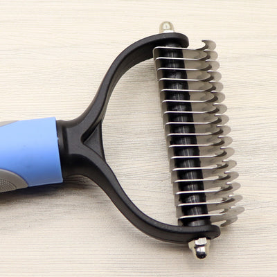 Double-Sided Dog Knot Comb | Long-Haired Pet Grooming Dematting Tool
