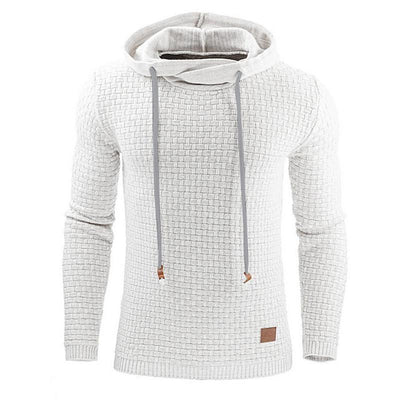 Long Sleeve Solid Knitted Hoodie Pullover Sweater Mens Hooded Sweatshirt
