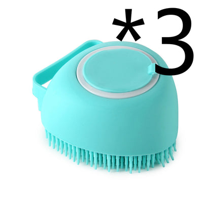 Silicone Dog Bath Massage Brush | Pet Cat Grooming & Shampoo Tool