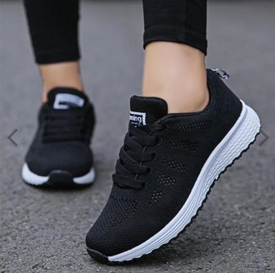 Women’s Mesh Sports Sneakers – Lightweight Breathable Running Shoes with Wedge Heel