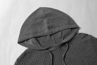 Long Sleeve Solid Knitted Hoodie Pullover Sweater Mens Hooded Sweatshirt