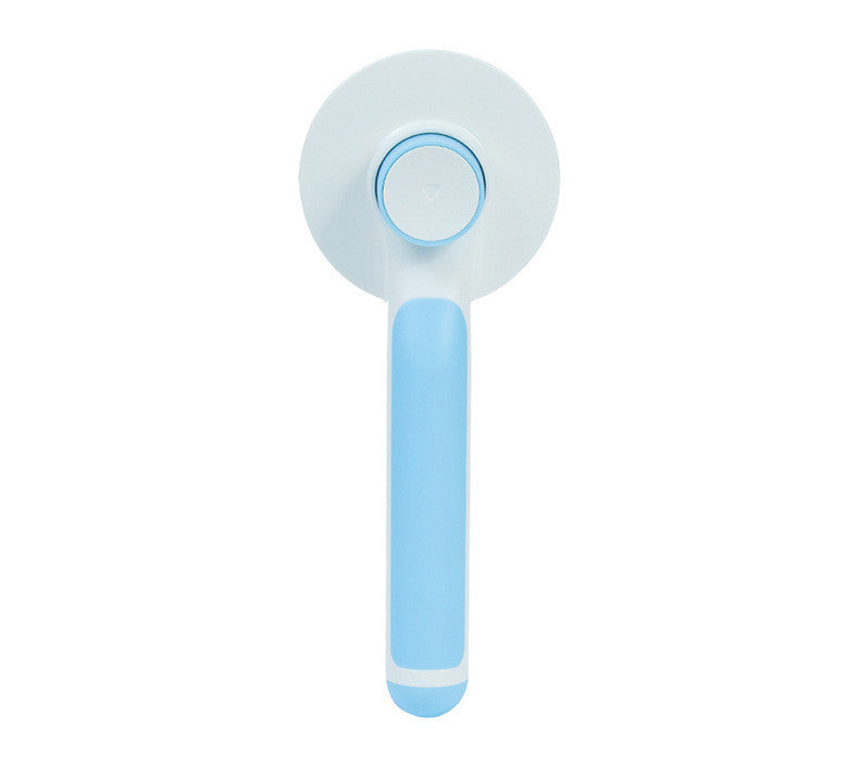 Round Handle Pet Comb | Self-Cleaning Stainless Steel Grooming Brush for Dogs & Cats