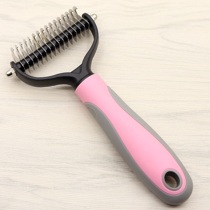 Double-Sided Dog Knot Comb | Long-Haired Pet Grooming Dematting Tool