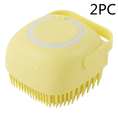 Silicone Dog Bath Massage Brush | Pet Cat Grooming & Shampoo Tool