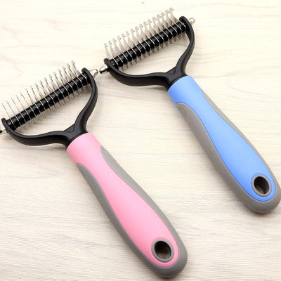 Double-Sided Dog Knot Comb | Long-Haired Pet Grooming Dematting Tool