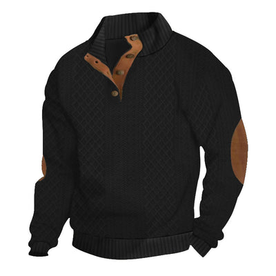 Men’s Stand Collar Knitted Sweater – Men's Long Sleeve Casual Sweatshirt Pullover Sweater