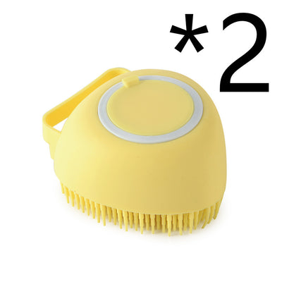 Silicone Dog Bath Massage Brush | Pet Cat Grooming & Shampoo Tool