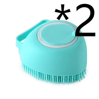Silicone Dog Bath Massage Brush | Pet Cat Grooming & Shampoo Tool