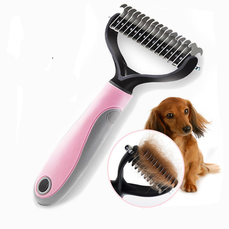 Double-Sided Dog Knot Comb | Long-Haired Pet Grooming Dematting Tool