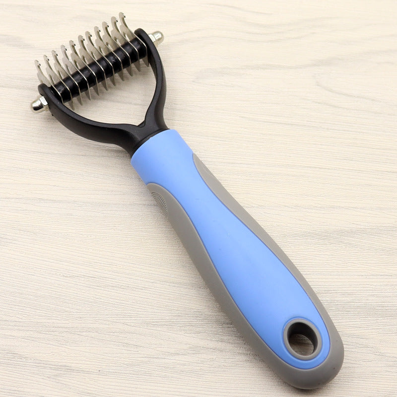 Double-Sided Dog Knot Comb | Long-Haired Pet Grooming Dematting Tool