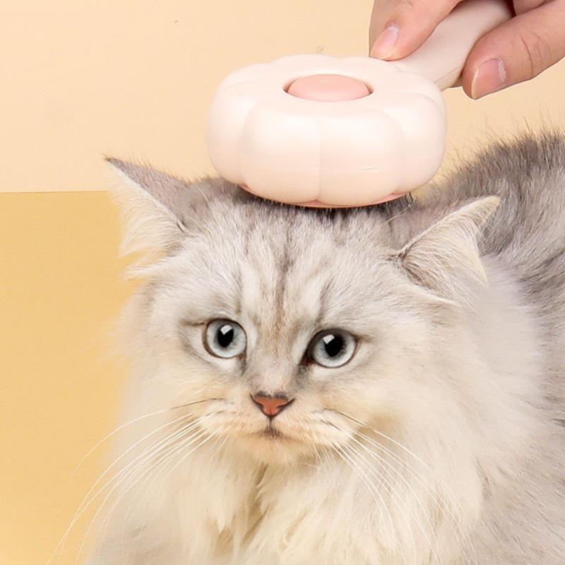 Magic Pet Comb | Paw-Shaped Cat & Dog Grooming Brush, One-Click Hair Release