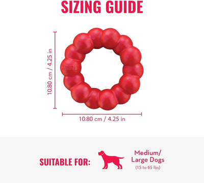 KONG Ring Dog Toy – Durable Natural Rubber Chew Ring for Medium/Large Dogs