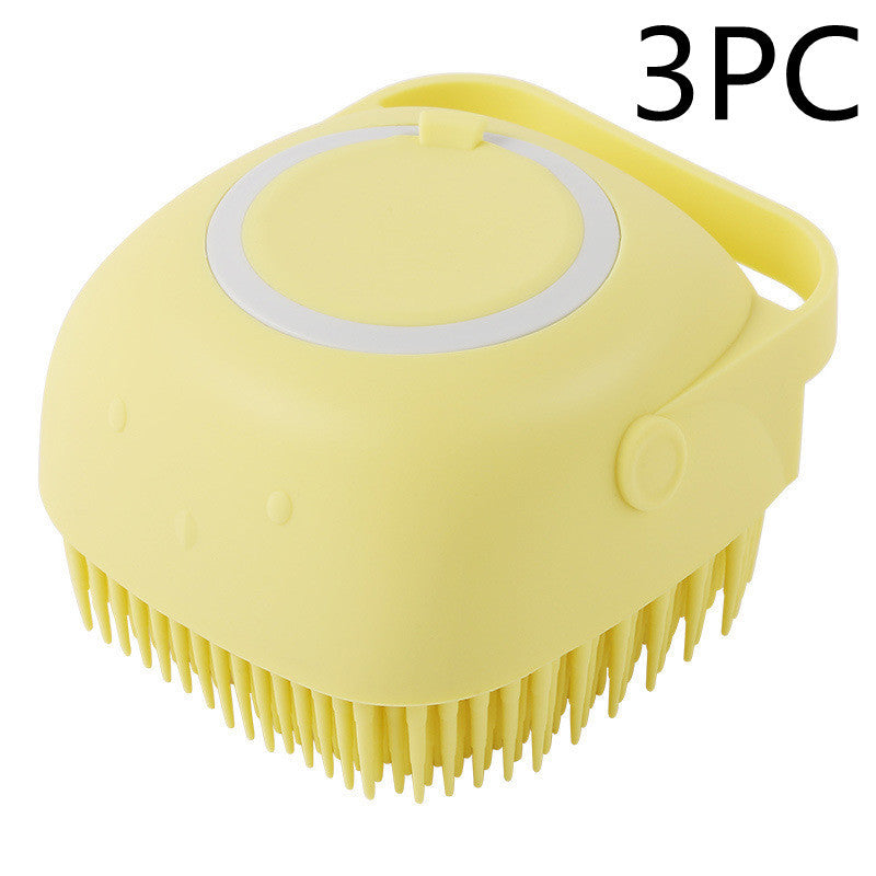 Silicone Dog Bath Massage Brush | Pet Cat Grooming & Shampoo Tool