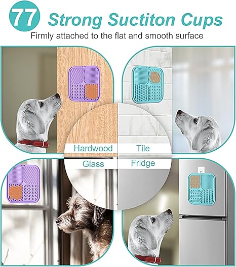 LUKITO 2 Pack Lick Mat for Dogs & Cats | Anxiety Relief & Slow Feeder Pad