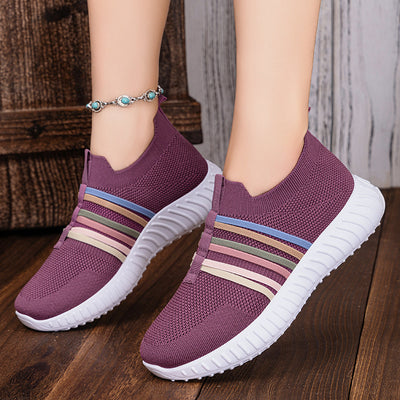 Women’s Casual Breathable Mesh Shoes – Lightweight Plus-Size Soft Sole Flats