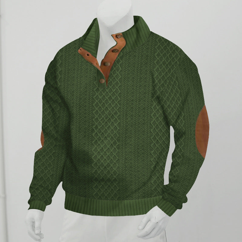 Men’s Stand Collar Knitted Sweater – Men's Long Sleeve Casual Sweatshirt Pullover Sweater