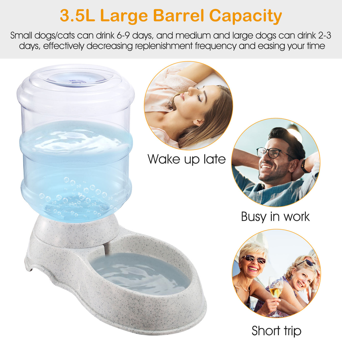 3.5L Automatic Pet Water Dispenser | Self-Dispensing Cat & Dog Water Feeder