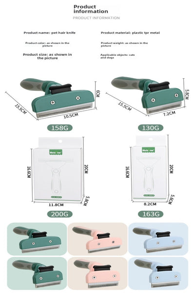 Pet Hair Trimmer for Cats & Dogs | Shaving Razor & Grooming Comb