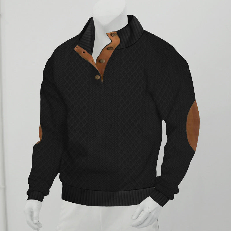 Men’s Stand Collar Knitted Sweater – Men's Long Sleeve Casual Sweatshirt Pullover Sweater