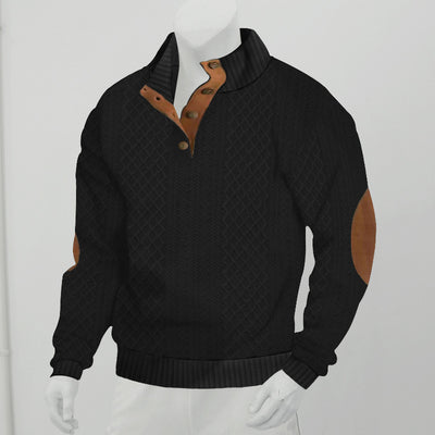 Men’s Stand Collar Knitted Sweater – Men's Long Sleeve Casual Sweatshirt Pullover Sweater