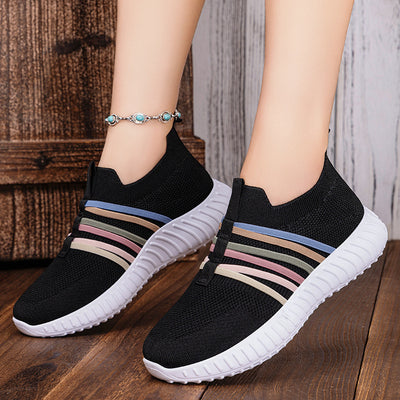 Women’s Casual Breathable Mesh Shoes – Lightweight Plus-Size Soft Sole Flats