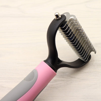 Double-Sided Dog Knot Comb | Long-Haired Pet Grooming Dematting Tool