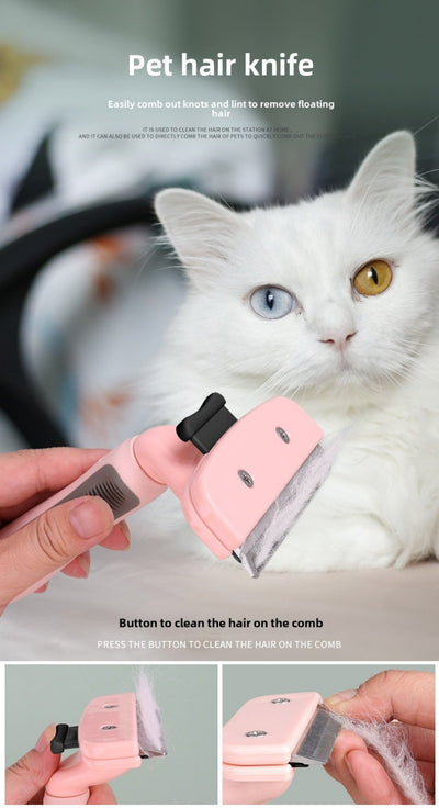Pet Hair Trimmer for Cats & Dogs | Shaving Razor & Grooming Comb