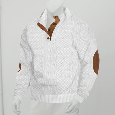 Men’s Stand Collar Knitted Sweater – Men's Long Sleeve Casual Sweatshirt Pullover Sweater