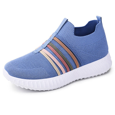 Women’s Casual Breathable Mesh Shoes – Lightweight Plus-Size Soft Sole Flats
