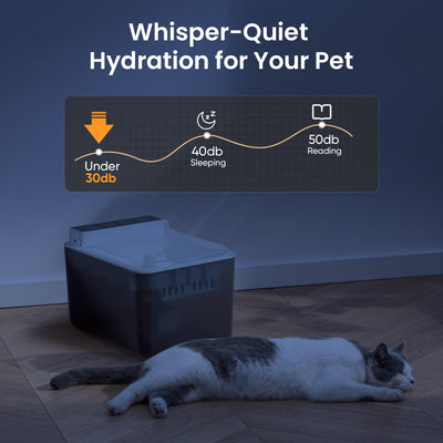 Wireless Charging 3L Stainless Steel Pet Water Fountain | Automatic Cat & Dog Water Dispenser