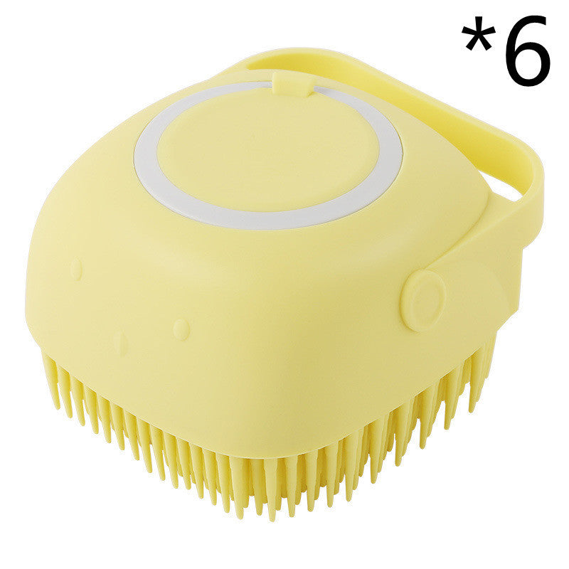 Silicone Dog Bath Massage Brush | Pet Cat Grooming & Shampoo Tool