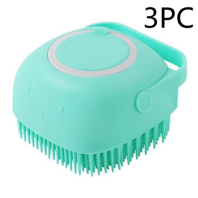 Silicone Dog Bath Massage Brush | Pet Cat Grooming & Shampoo Tool