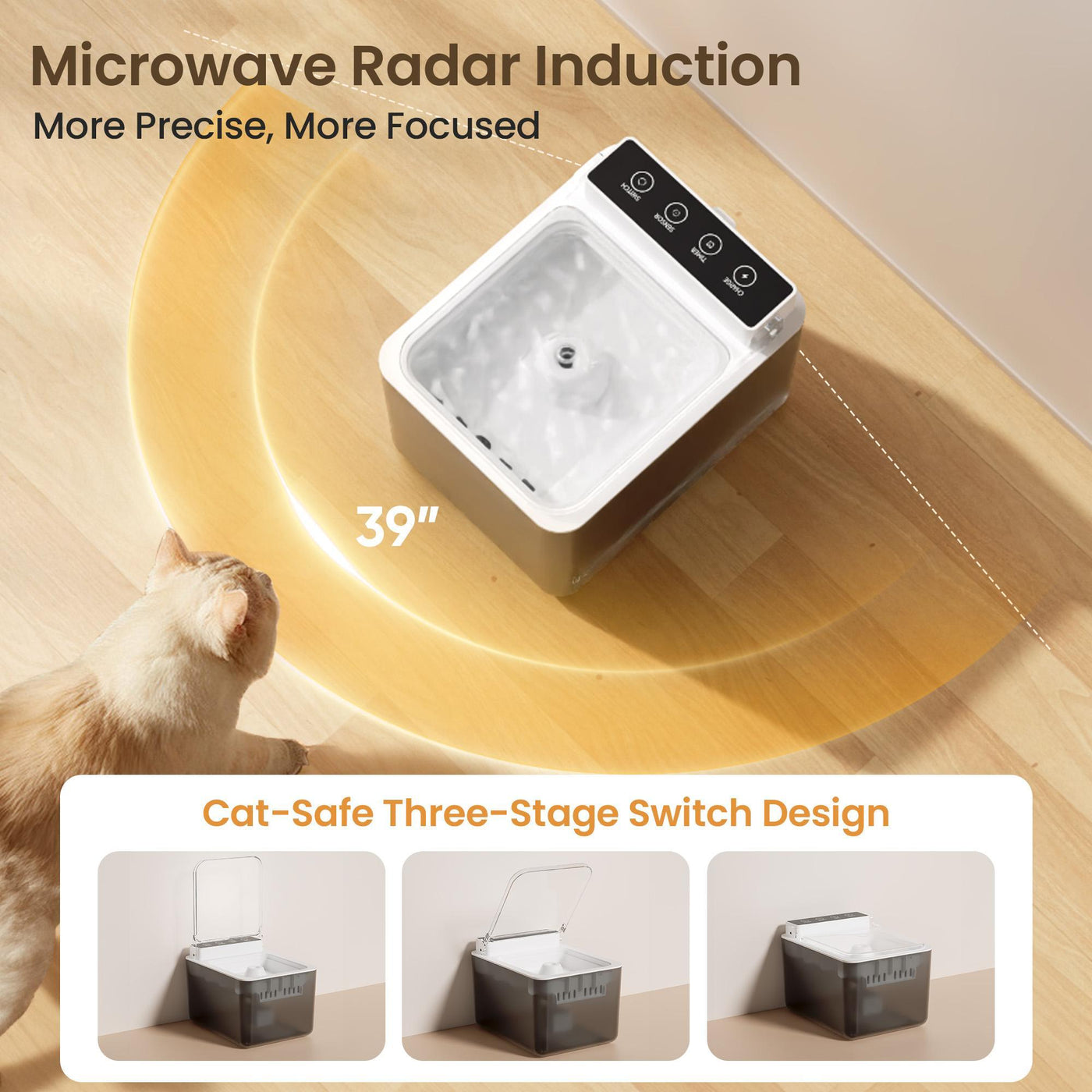 Wireless Charging 3L Stainless Steel Pet Water Fountain | Automatic Cat & Dog Water Dispenser