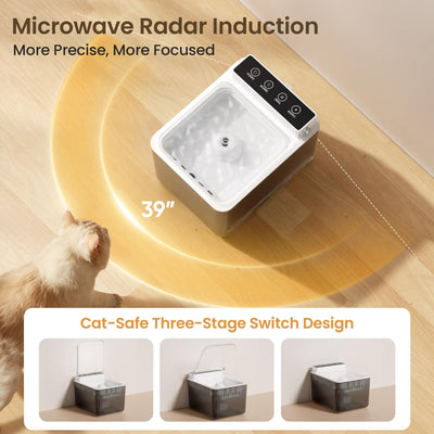 Wireless Charging 3L Stainless Steel Pet Water Fountain | Automatic Cat & Dog Water Dispenser