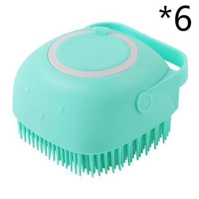 Silicone Dog Bath Massage Brush | Pet Cat Grooming & Shampoo Tool