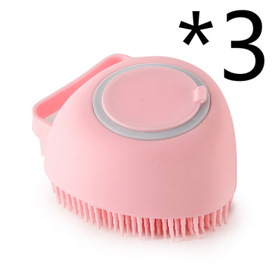Silicone Dog Bath Massage Brush | Pet Cat Grooming & Shampoo Tool
