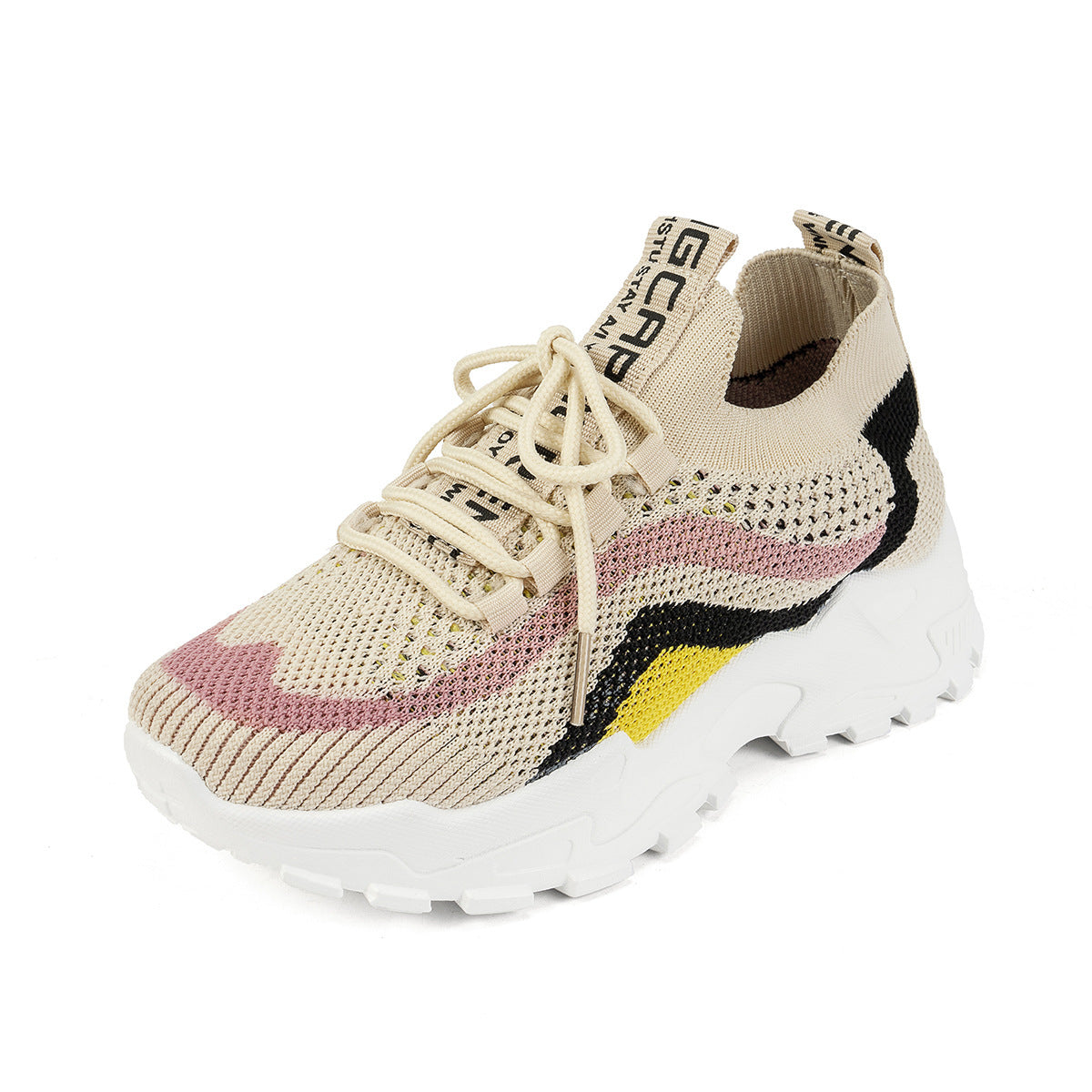 Women’s Lightweight Soft-Bottom Casual Shoes – Breathable Mesh Lace-Up Sports Sneakers