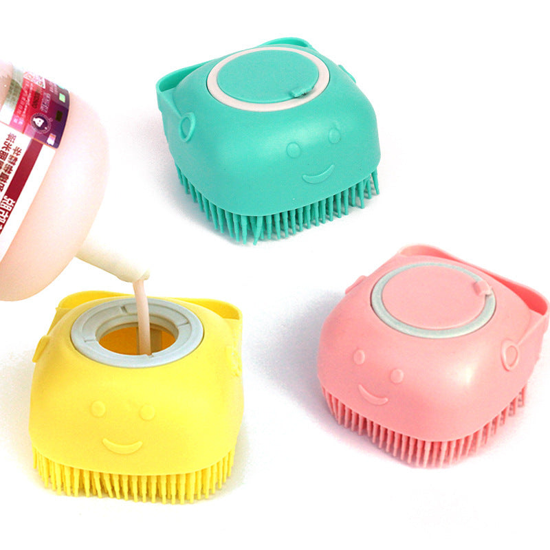 Silicone Dog Bath Massage Brush | Pet Cat Grooming & Shampoo Tool