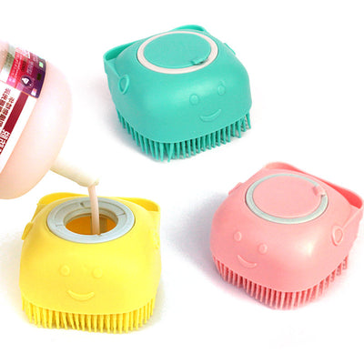 Silicone Dog Bath Massage Brush | Pet Cat Grooming & Shampoo Tool