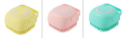 Silicone Dog Bath Massage Brush | Pet Cat Grooming & Shampoo Tool